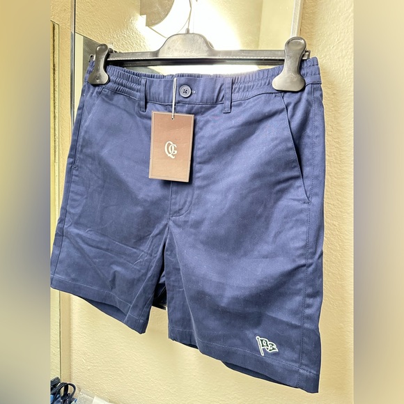 NWT Quiet Golf men’s Golf shorts Navy Blue With partial elastic waist drawstring - Picture 6 of 13